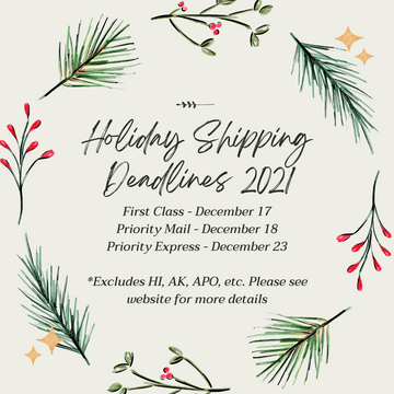 2021 Holiday Shipping Deadlines