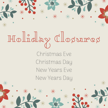 Holiday Closures