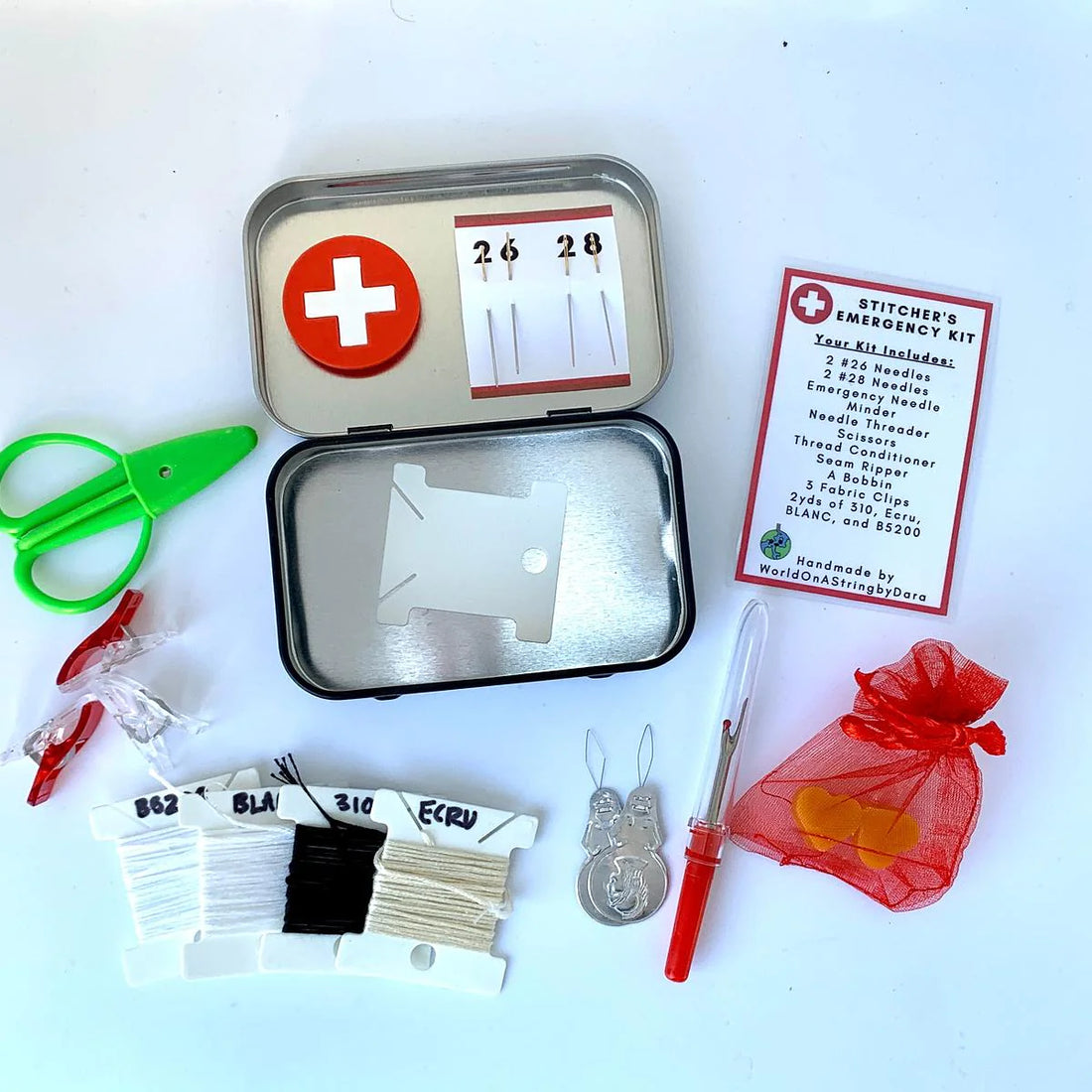 Stitcher's Emergency Kit - World on a String by Dara - Cross Stitch Notions