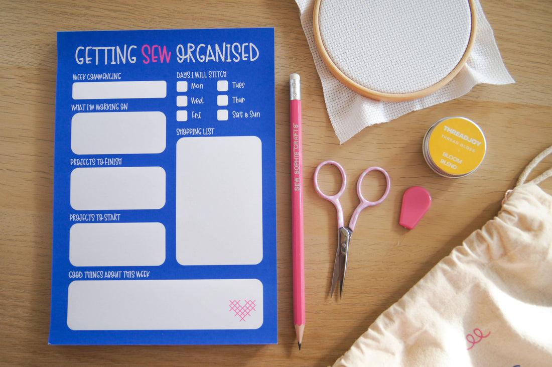 Cross Stitch Weekly Planner Pad - Sew Sophie Crafts