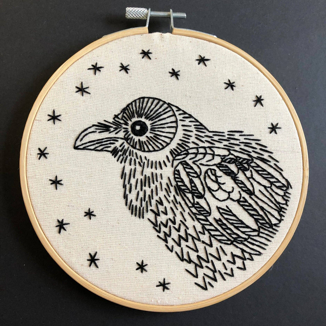 Nevermore Raven Embroidery Kit - Hook, Line, & Tinker