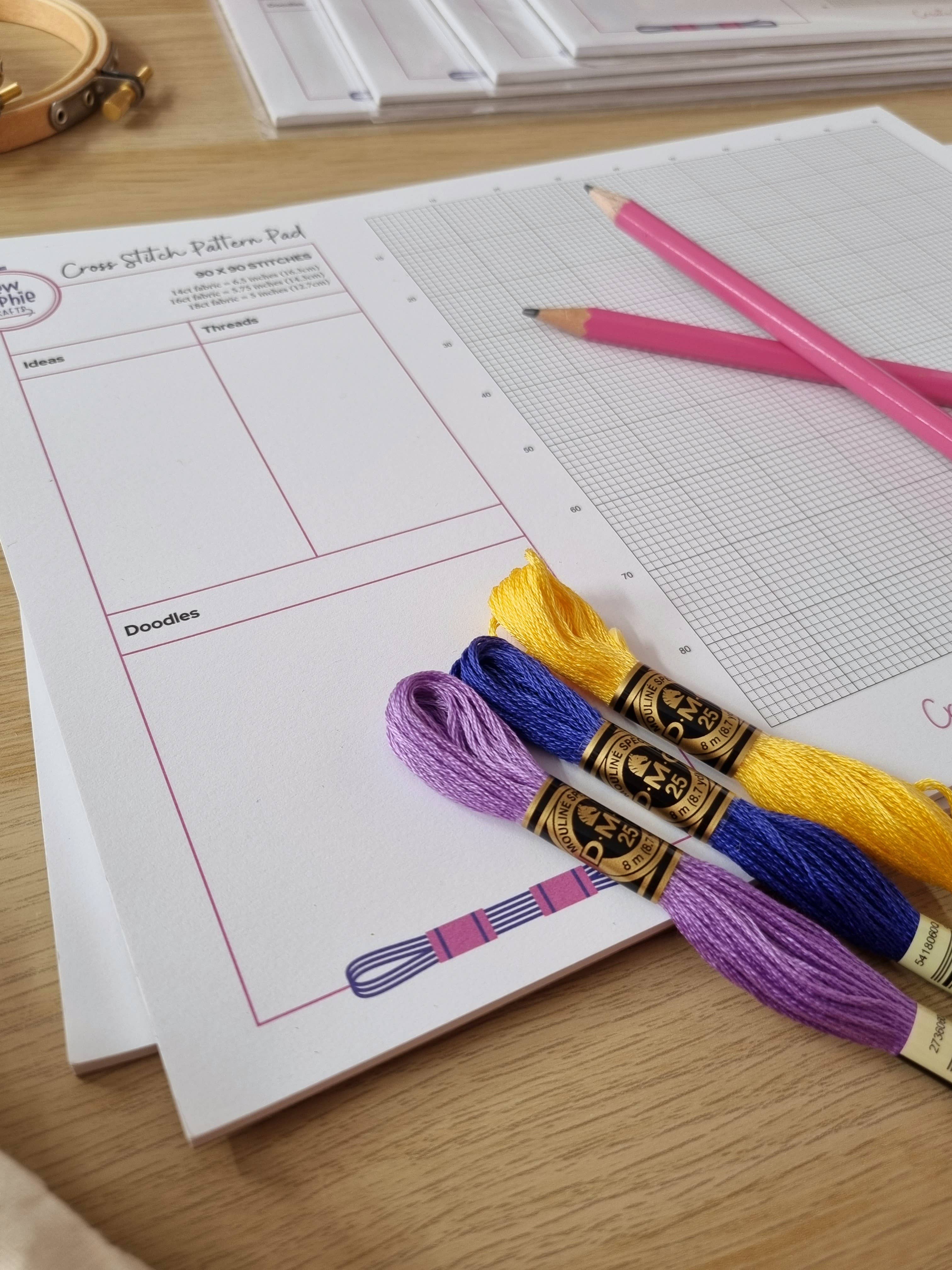 A4 Cross Stitch Pattern Pad - Sew Sophie Crafts