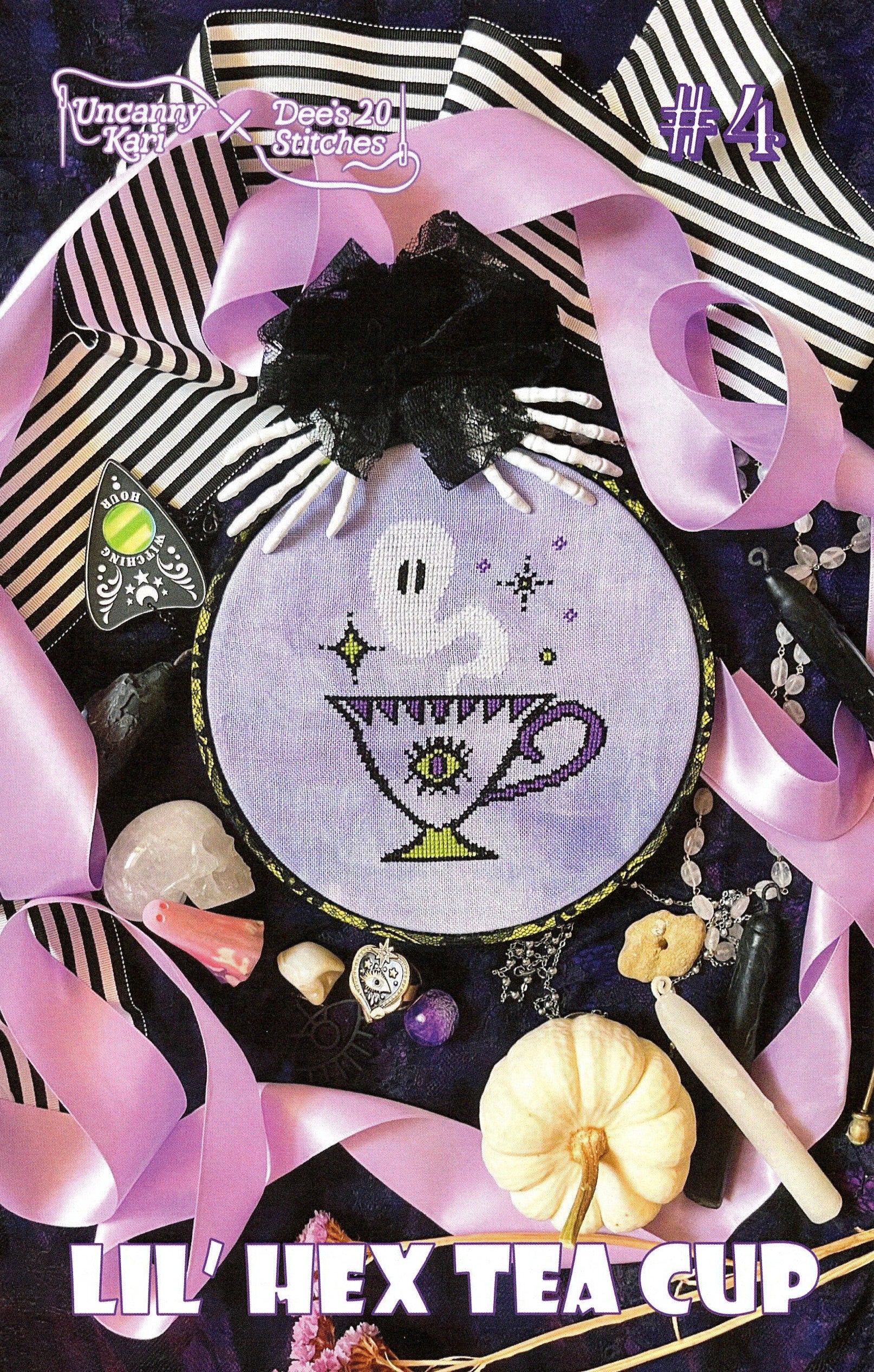Lil Hex Teacup - Uncanny Kari x Dee's 20 Stitches - Cross Stitch Pattern