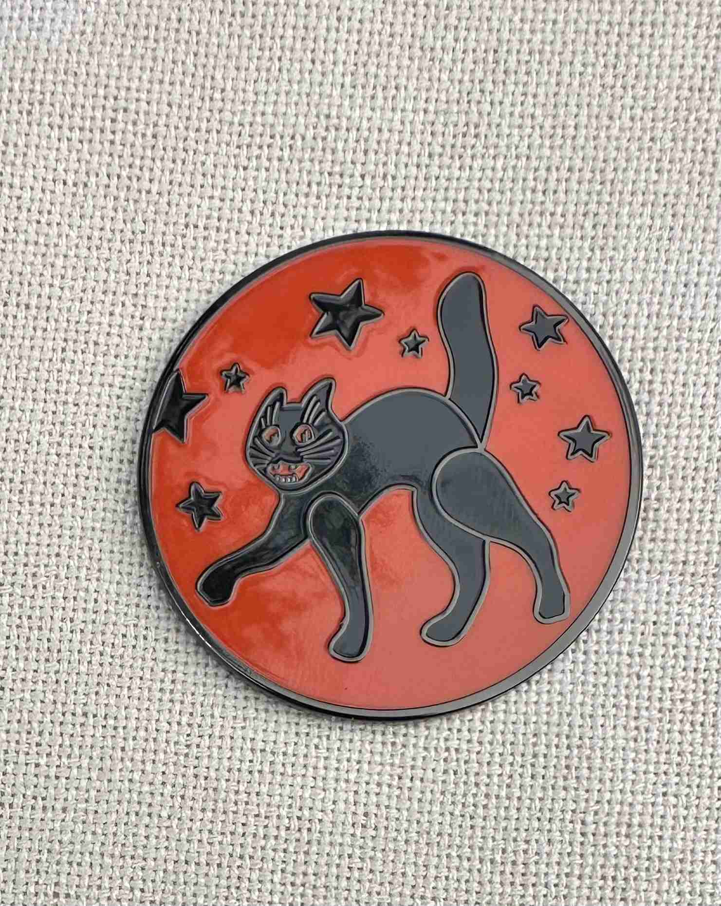 Yikes! Black Cat Needle Minder - Rebel Stitcher Designs