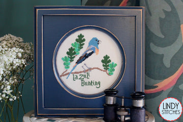 Lazuli Bunting (Bird Crush Club #5) - Lindy Stitches - Cross Stitch Pattern
