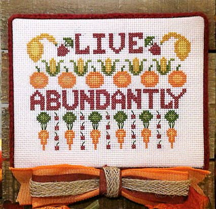 Live Abundantly - Frony Ritter Designs - Cross Stitch Pattern