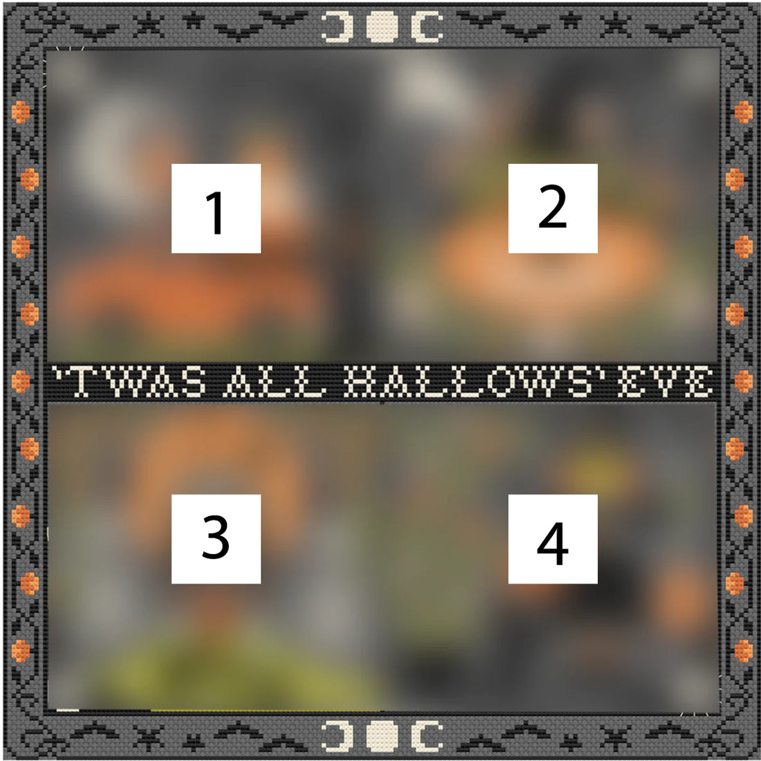 'Twas All Hallows Eve #4 - Tiny Modernist - Cross Stitch Pattern