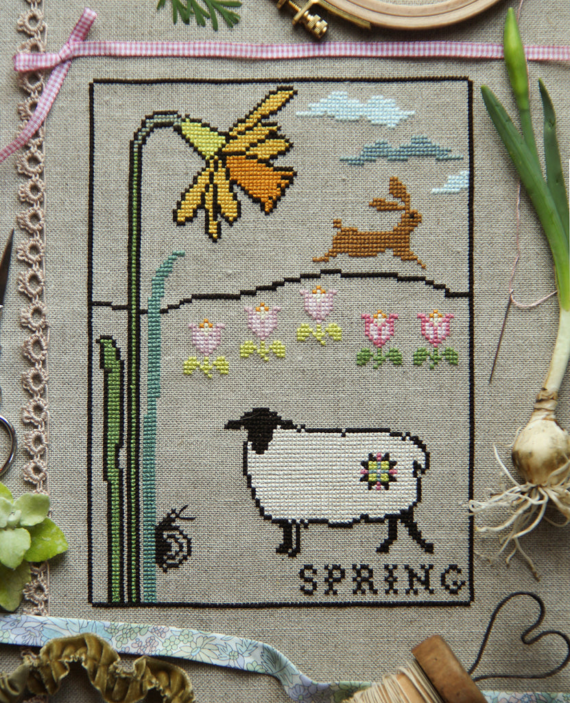 Whan That Aprille - Posie - Cross Stitch Pattern