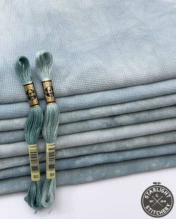 "Eucalyptus" Atomic Ranch Fabrics - Hand Dyed Cross Stitch Fabric