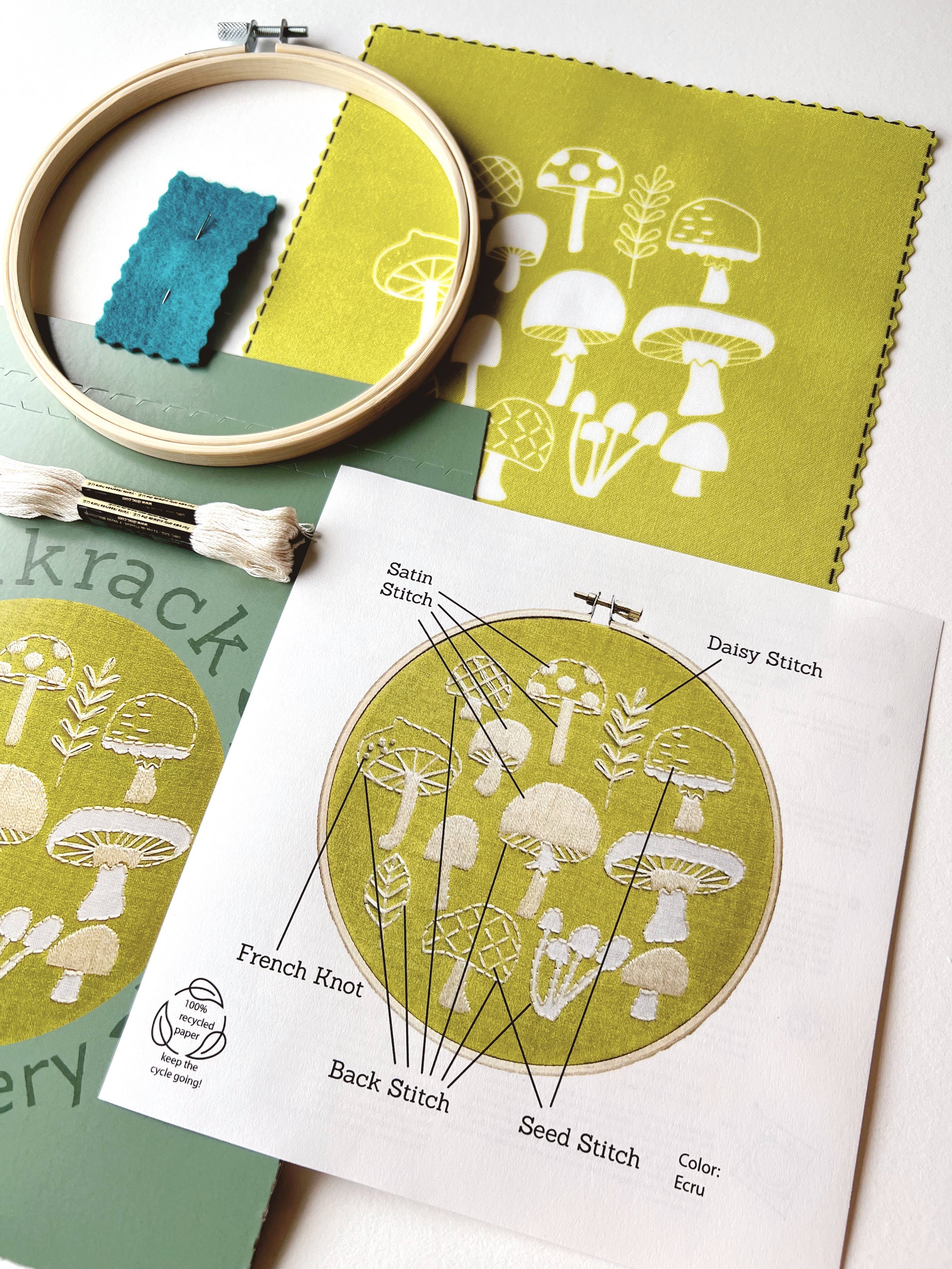 Mushrooms Embroidery Kit - Rikrack