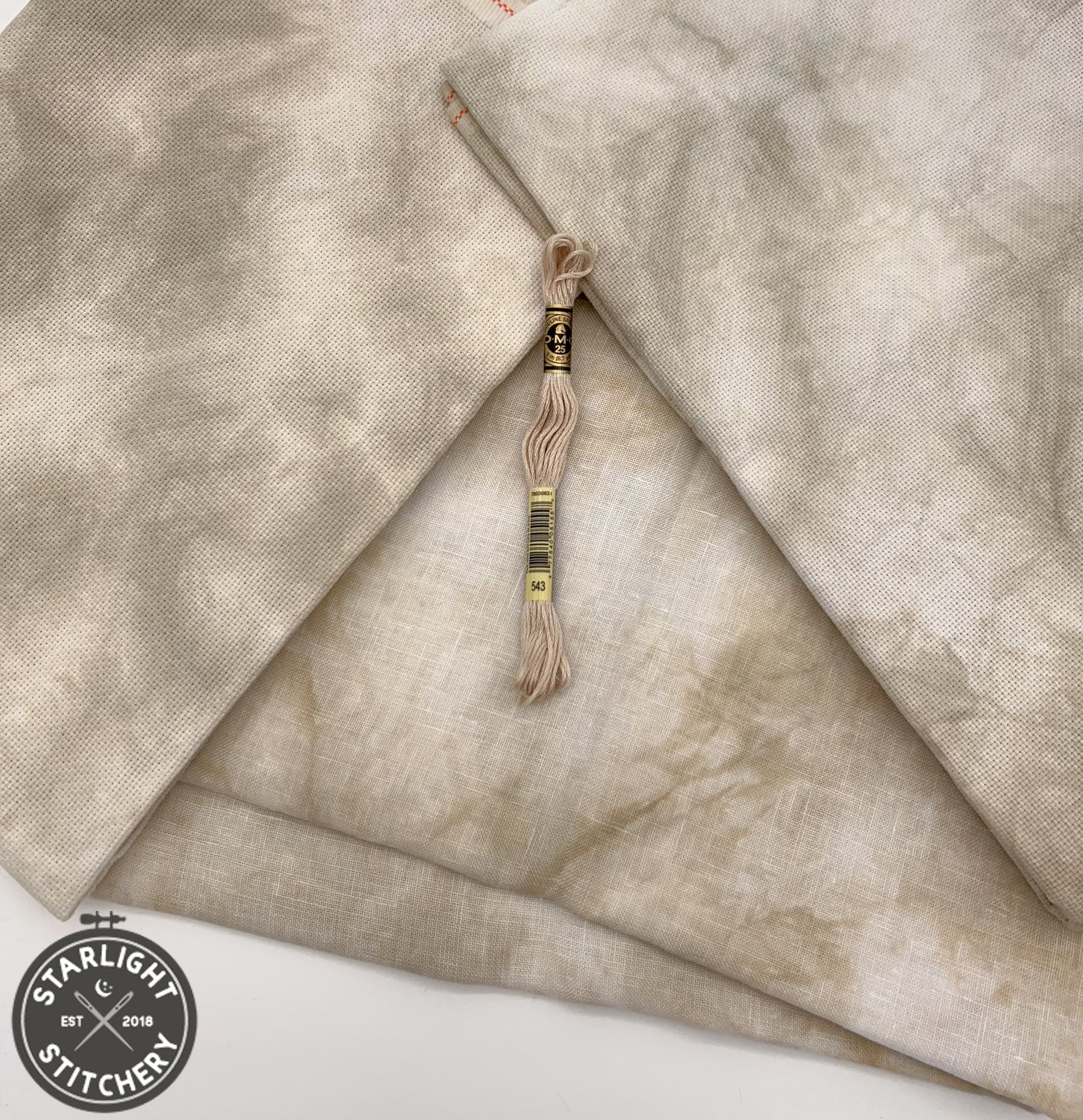 "Toasted Marshmallow" Hand Dyed Cross Stitch Fabric - BeStitchMe