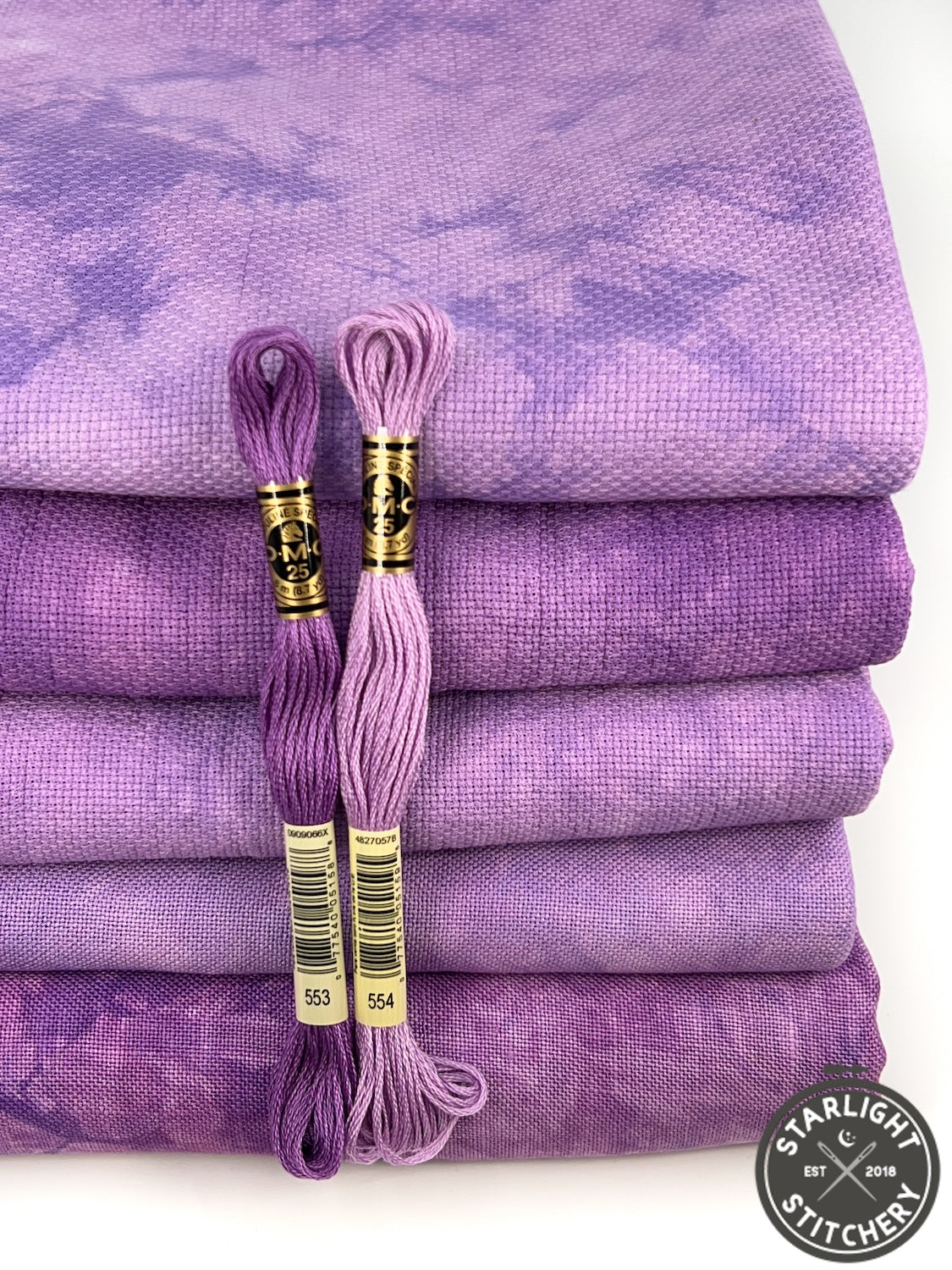 "Orchid" Hand Dyed Cross Stitch Fabric - BeStitchMe