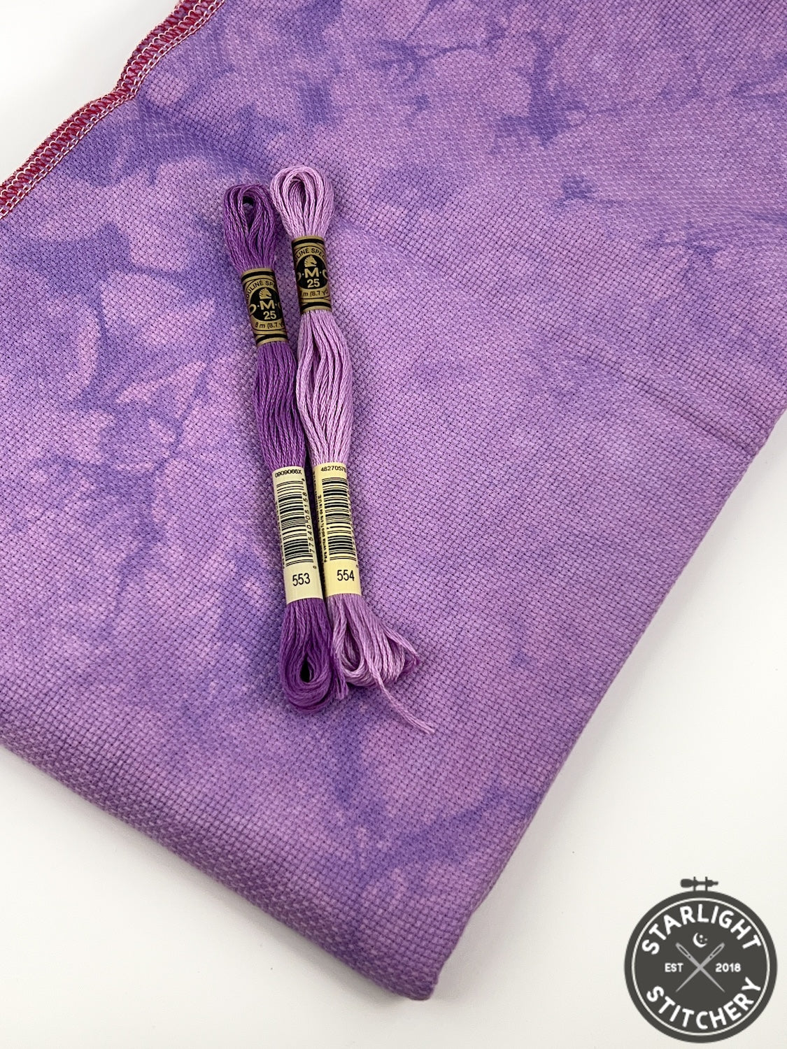 "Orchid" Hand Dyed Cross Stitch Fabric - BeStitchMe