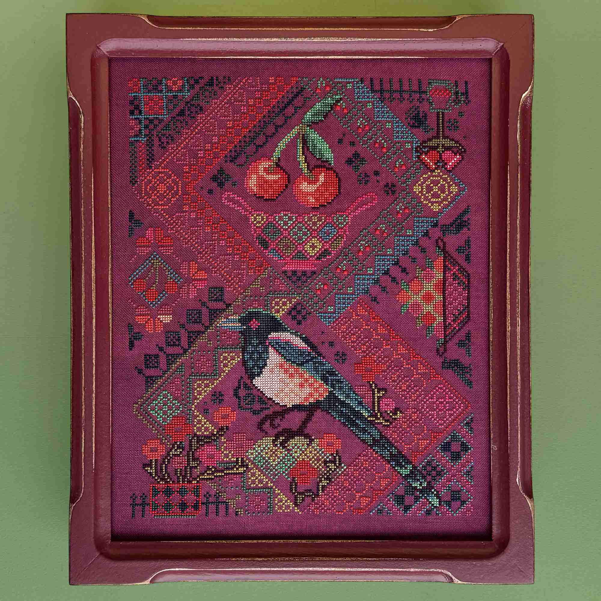 Cherry Magpie - JEDxStitch - Cross Stitch Pattern