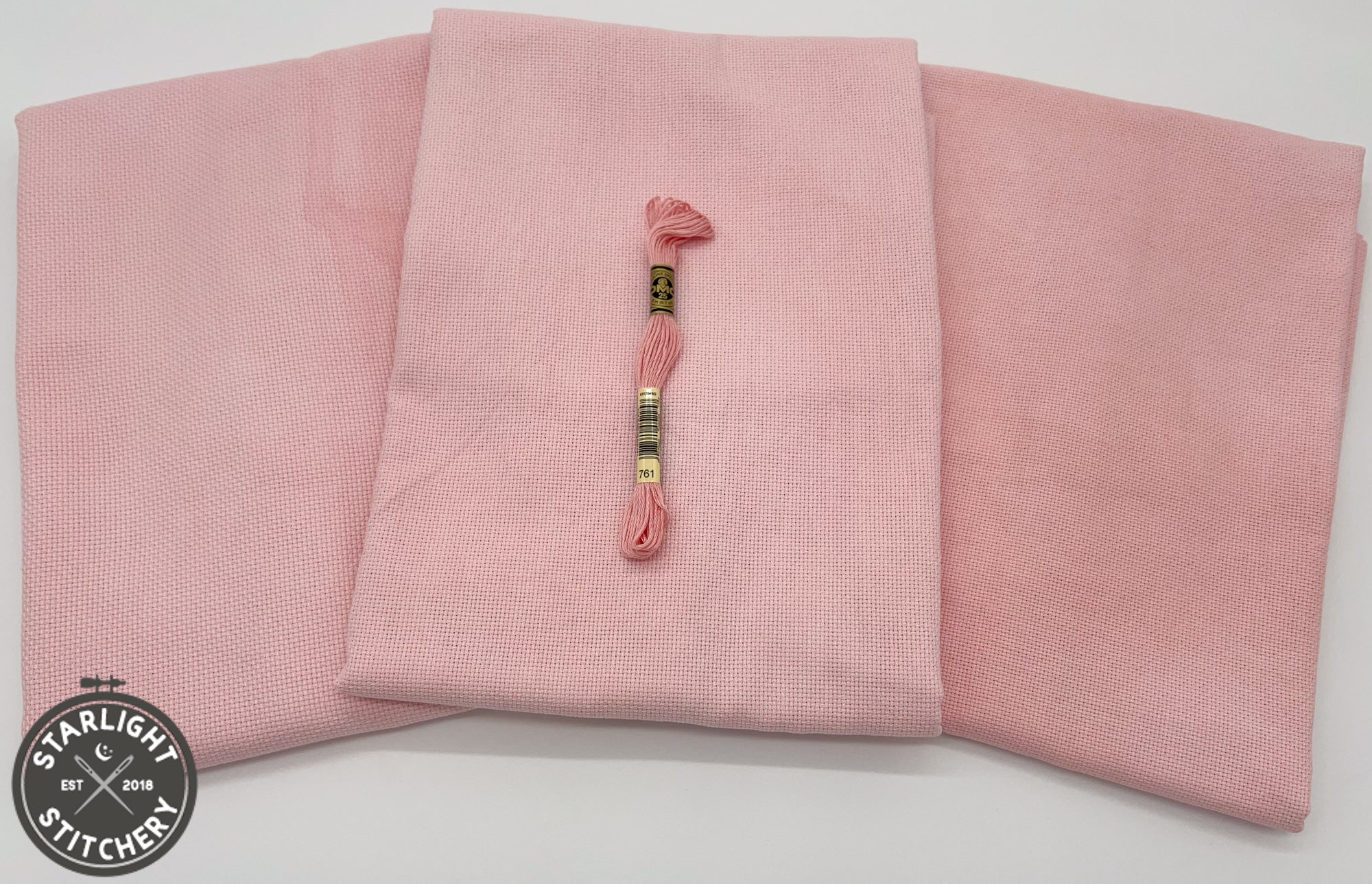 "Strawberry Cheesecake" Forbidden Fiber Co. - Hand Dyed Cross Stitch Fabric