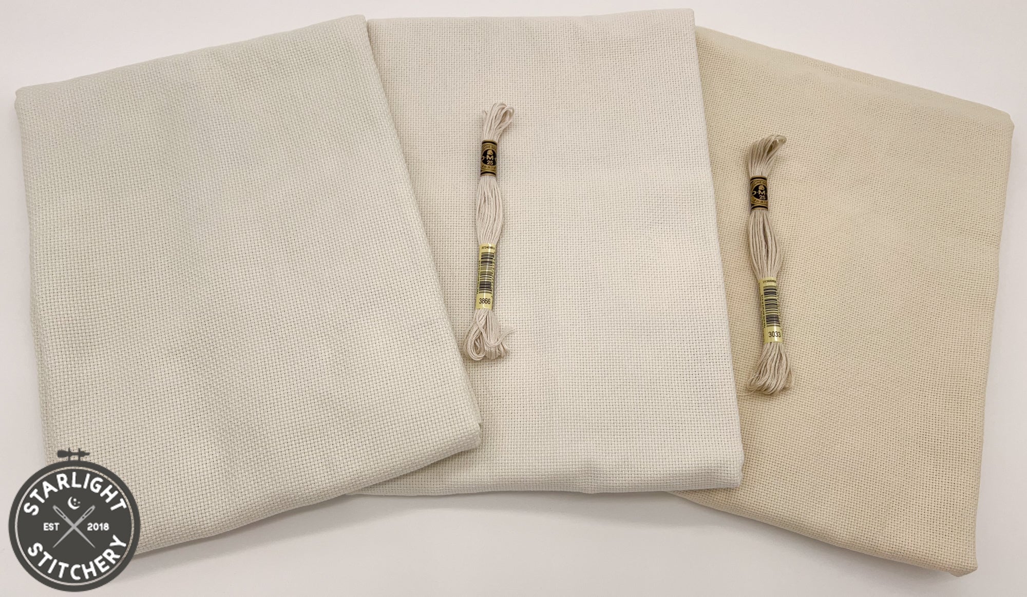 "Vanilla Cream" Forbidden Fiber Co. - Hand Dyed Cross Stitch Fabric