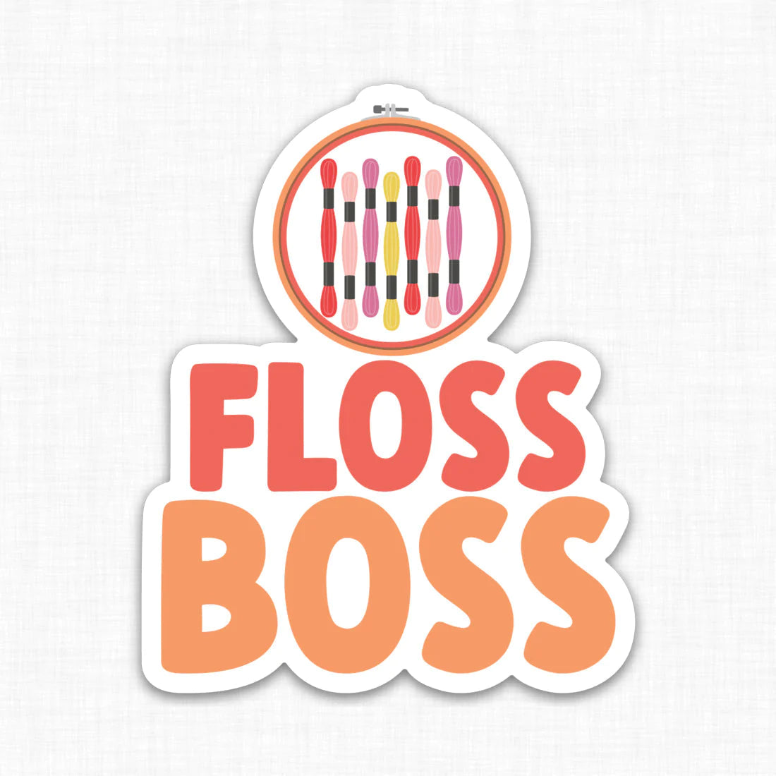 Floss Boss Sticker - Stitched Modern