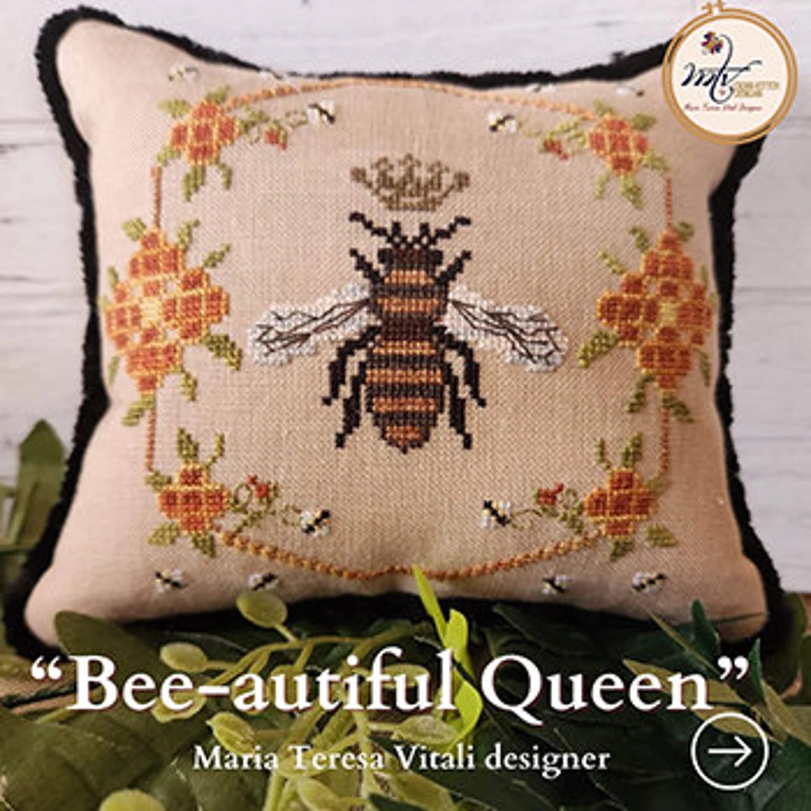 Bee-autiful Queen - MTV Designs - Cross Stitch Pattern