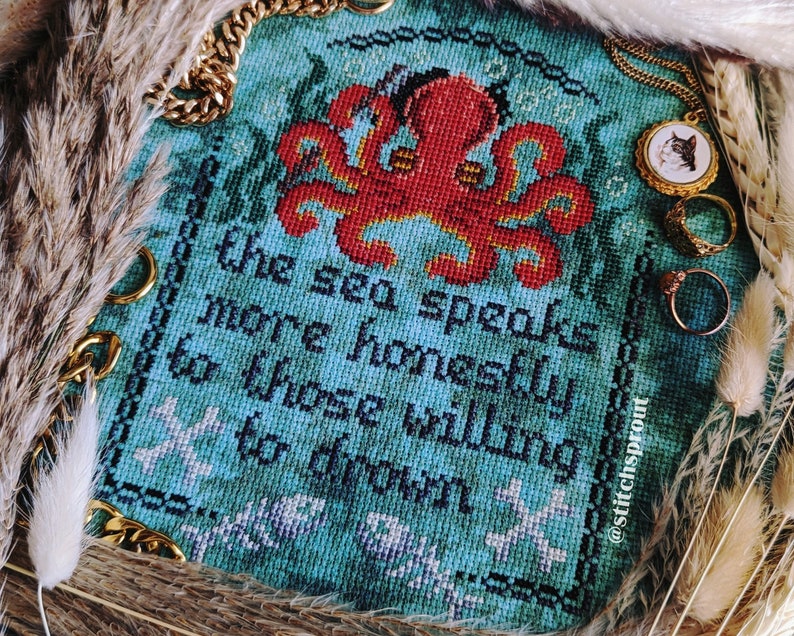 Below the Waves - StitchSprout Cross Stitch - Cross Stitch Pattern