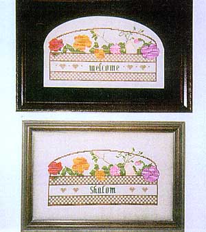 Floral Shalom/Welcome - Stitcher's Heaven - Cross Stitch Pattern