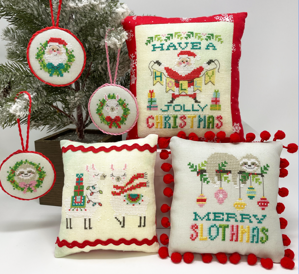 Santa and Friends - Tiny Modernist - Cross Stitch Pattern