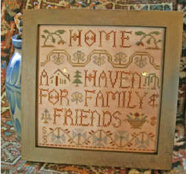 Purely Samplers: Home A Haven - Homespun Elegance - Cross Stitch Pattern