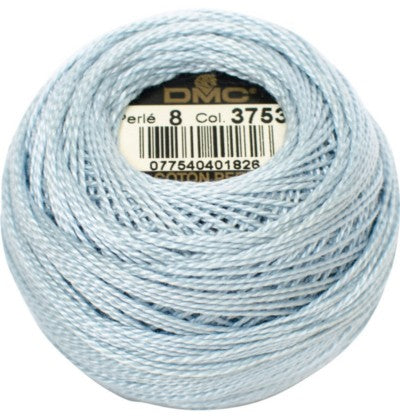Pearl Cotton Ball Size 8 - 3753 (Ultra Very Light) - DMC Embroidery Floss