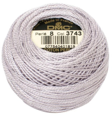 Pearl Cotton Ball Size 8 - 3743 (Lilac) - DMC Embroidery Floss