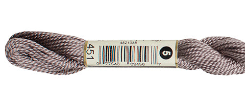 Pearl Cotton Size 5 - 451 (Dark Shell Gray) - DMC Embroidery Floss