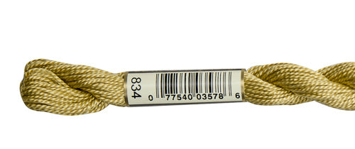Pearl Cotton Size 5 - 834 (Very Light Golden Olive) - DMC Embroidery Floss