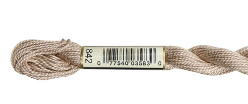 Pearl Cotton Size 5 - 842 (Very Light Beige Brown) - DMC Embroidery Floss