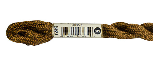 Pearl Cotton Size 5 - 869 (Very Dark Hazelnut Brown) - DMC Embroidery Floss