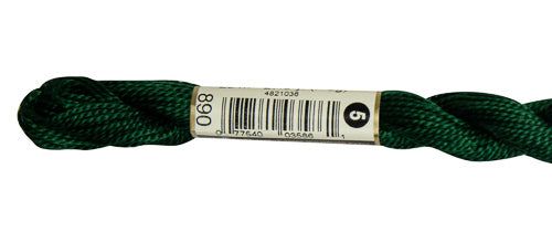 Pearl Cotton Size 5 - 890 (Ultra Dark Pistachio Green) - DMC Embroidery Floss