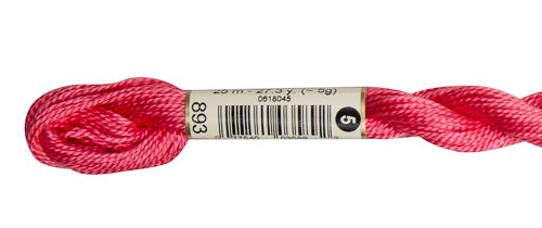 Pearl Cotton Size 5 - 893 (Light Carnation) - DMC Embroidery Floss