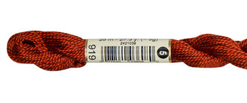 Pearl Cotton Size 5 - 919 (Red Copper) - DMC Embroidery Floss