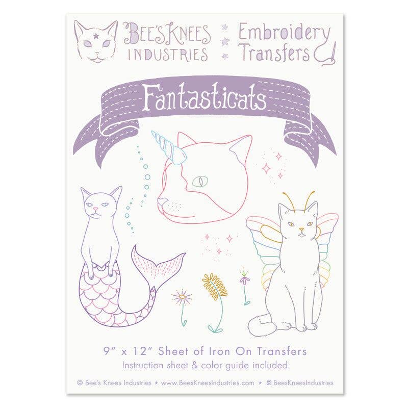 Fantasticats Embroidery Transfer - Bee's Knees Industries