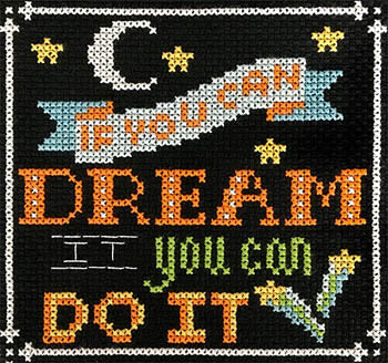 Words to Live By #5 You Can Do It - Tiny Modernist - Cross Stitch Pattern