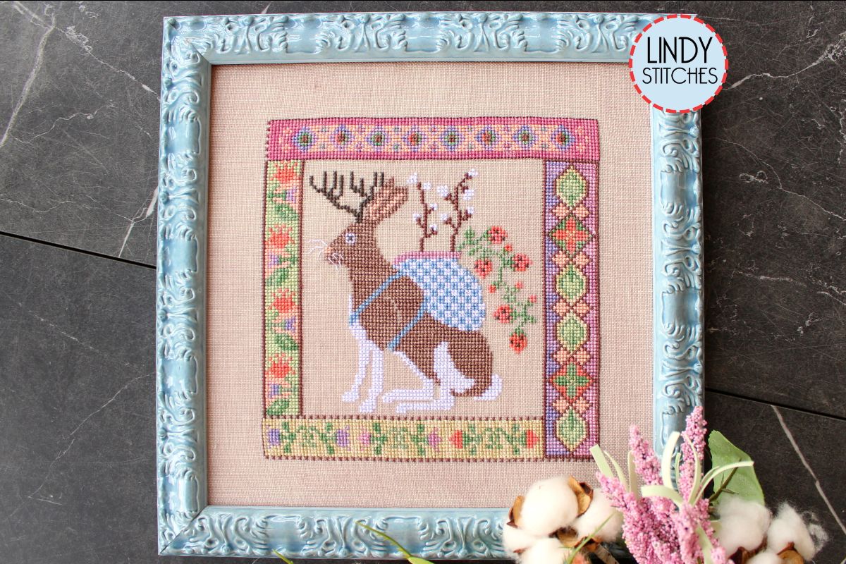 Jackalopian Tapestry - Lindy Stitches - Cross Stitch Pattern