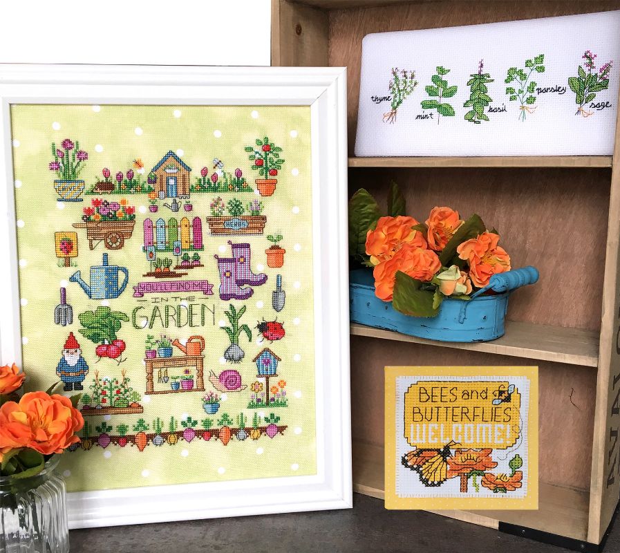 Spring Garden Motifs - Tiny Modernist - Cross Stitch Pattern