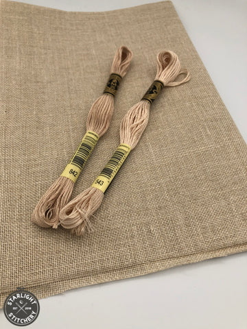 28 ct Cashel Linen "Lambswool (variegated)" - Wichelt - Cross Stitch Fabric