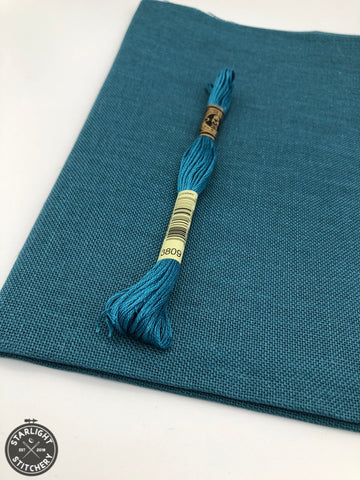 28 ct Cashel Linen "Petrol (Teal)" - Wichelt - Cross Stitch Fabric