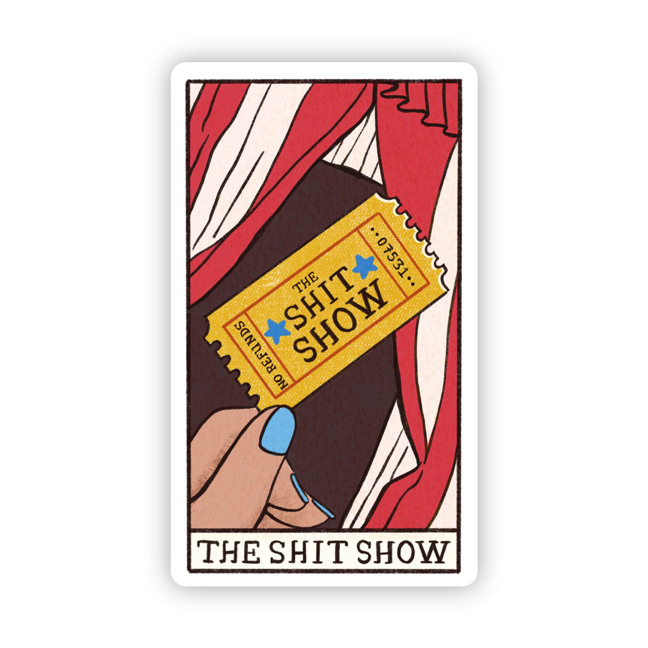 "The Shit Show" Tarot Card Sticker - Big Moods