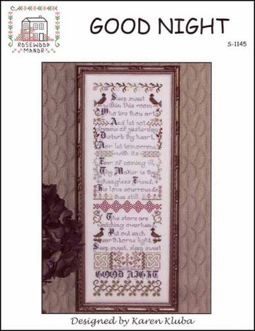 Good Night - Rosewood Manor - Cross Stitch Pattern