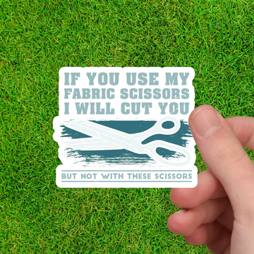 Fabric Scissors Snarky Sticker