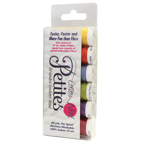 12 Wt. Cotton Petites Thread - Summer Sampler - 50 yd. Spools - Sulky of America Embroidery Floss