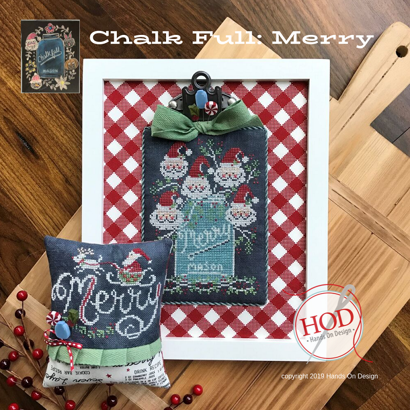 Merry (Chalk Full #3) - Hands On Design - Cross Stitch Pattern