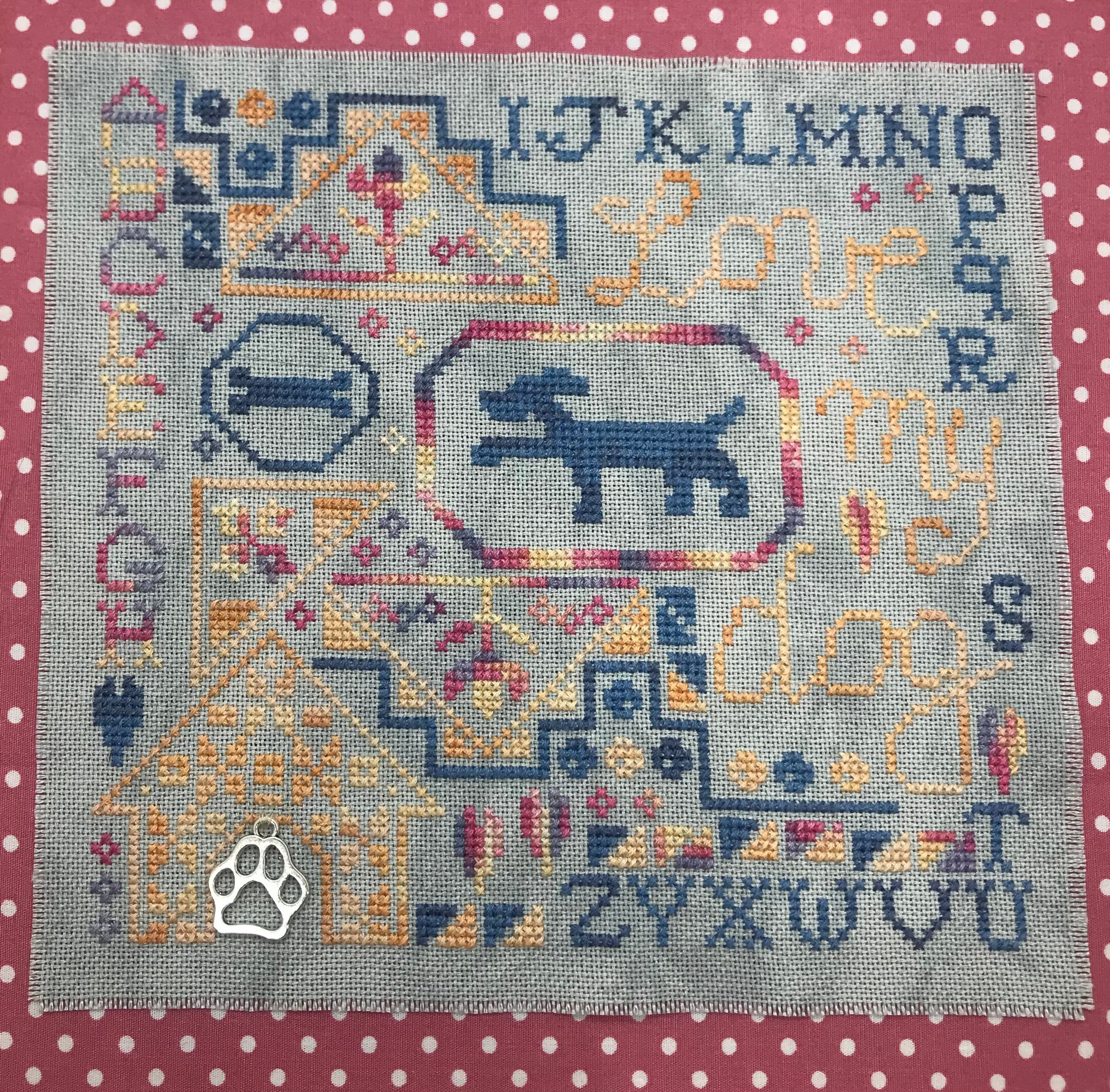 Love My Dog Quaker - Romy's Creations - Cross Stitch Pattern