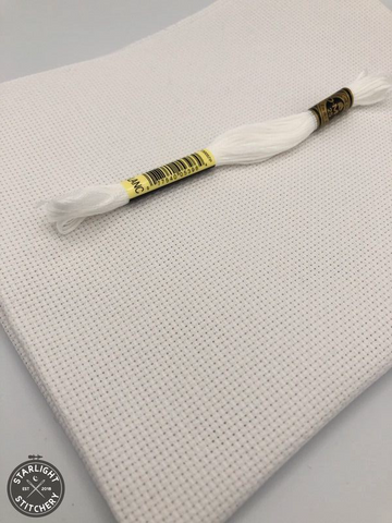 18 ct white Aida cloth