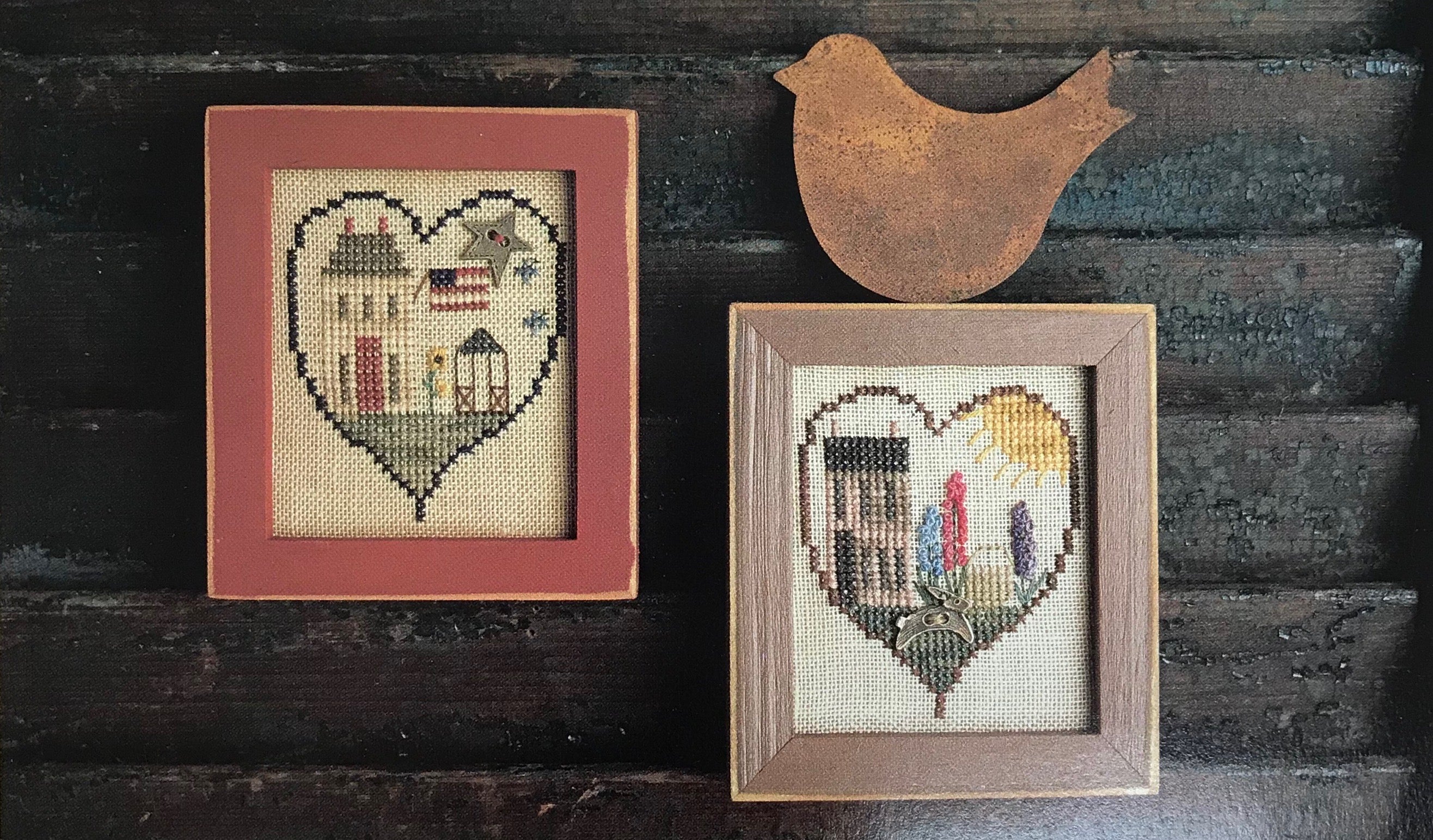 Country Spirits Hearts 'A Plenty I: Spring & Summer - Homespun Elegance - Cross Stitch Pattern