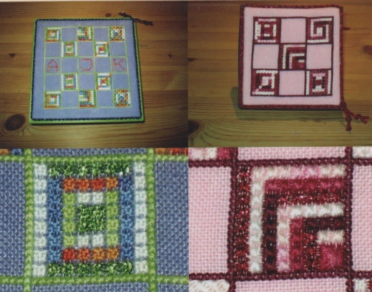 Log Cabin Box Cover - The Needle's Content - Cross Stitch Pattern